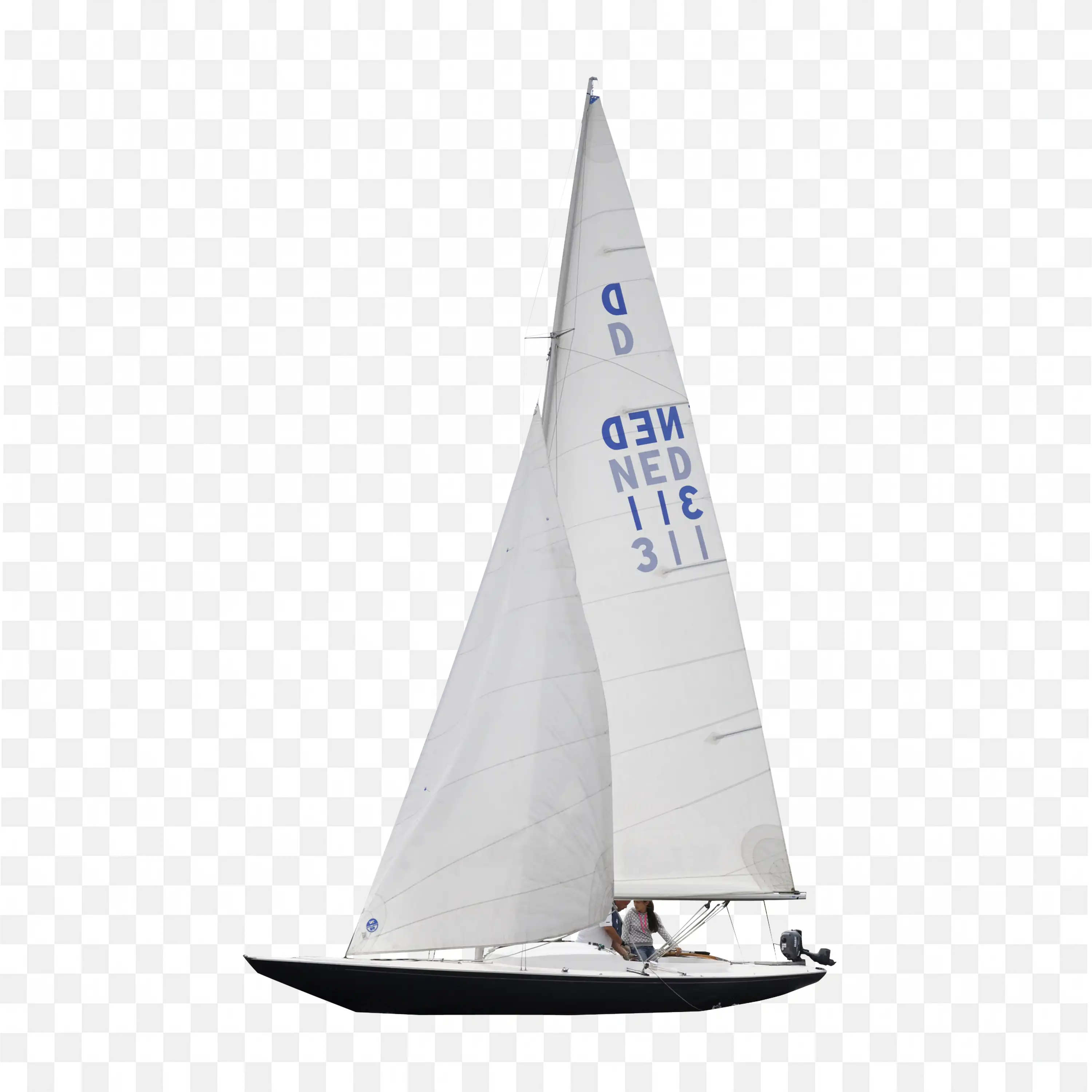 Sailboat Sailing Smoothly On Calm Open Waters Free PNG