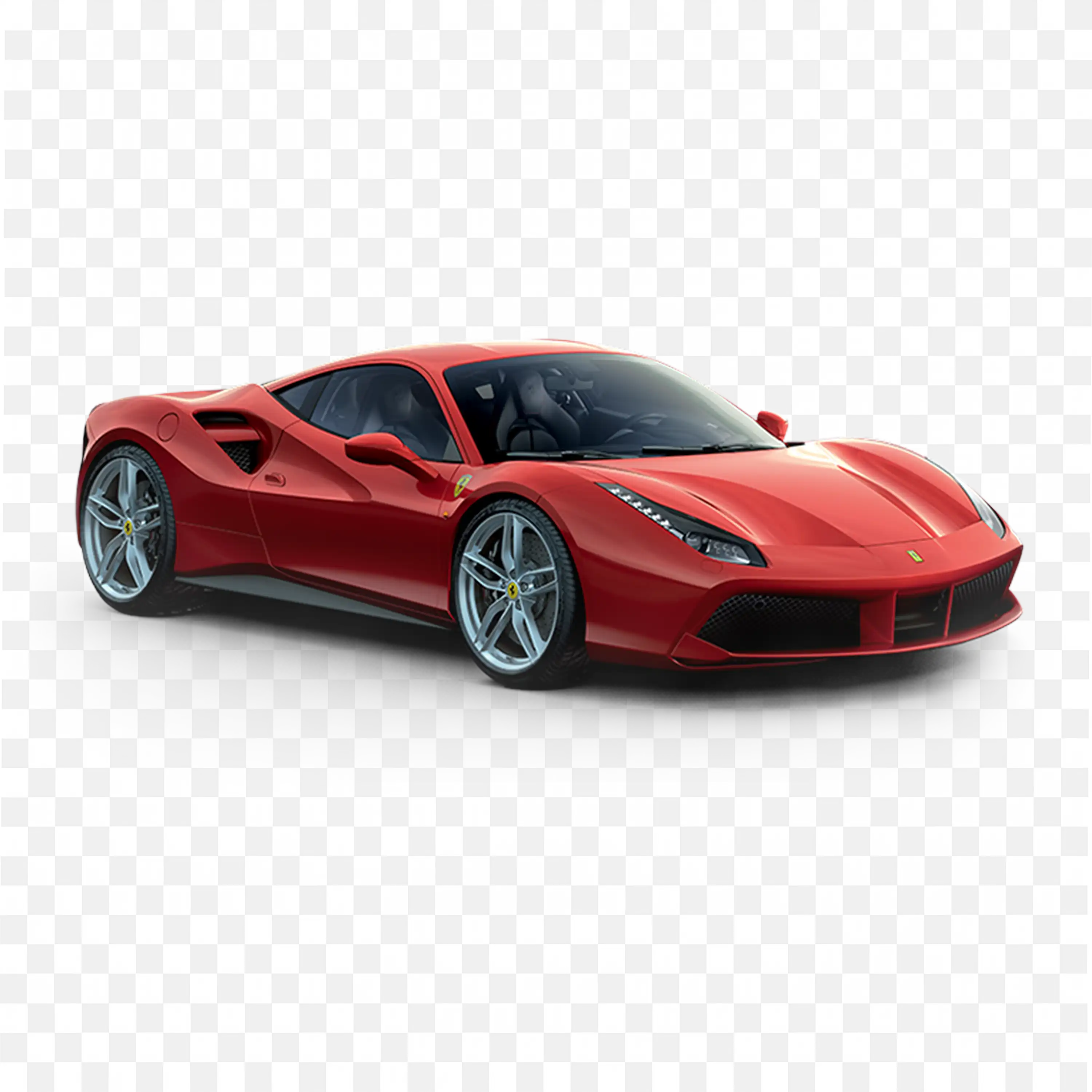 Sleek Red Ferrari 488 Gtb Luxury Sports Car Free PNG Image
