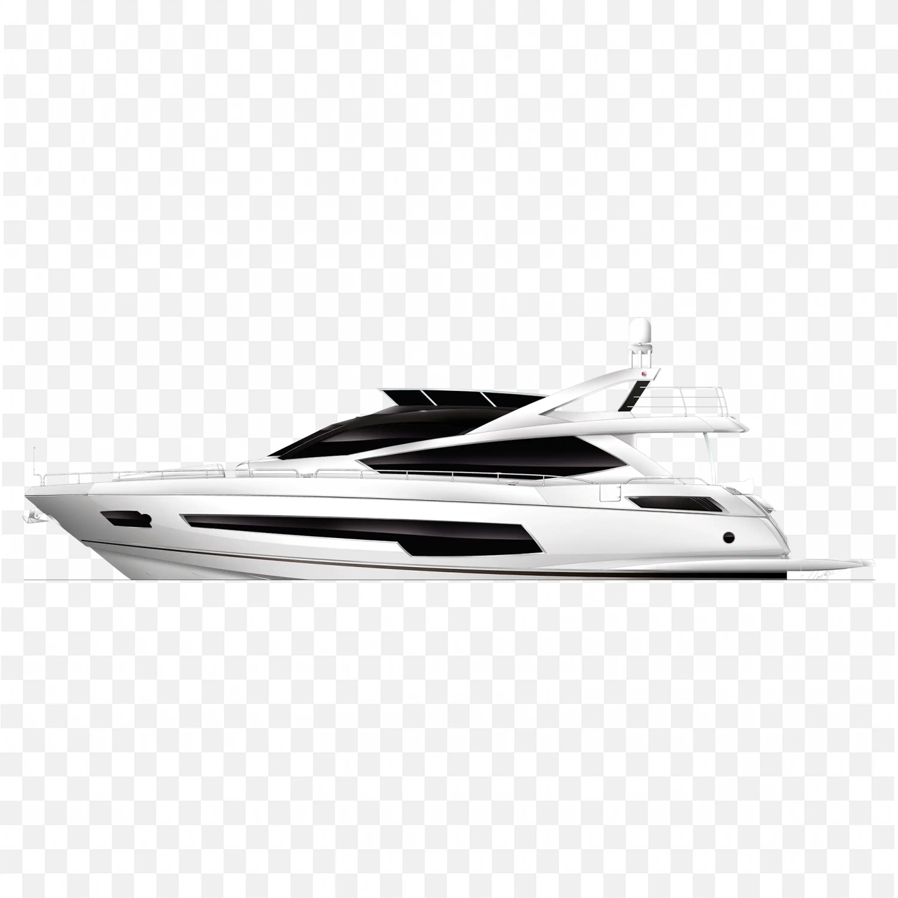 Sunseeker 75 Yacht with With Open Deck and Sleek Profile PNG