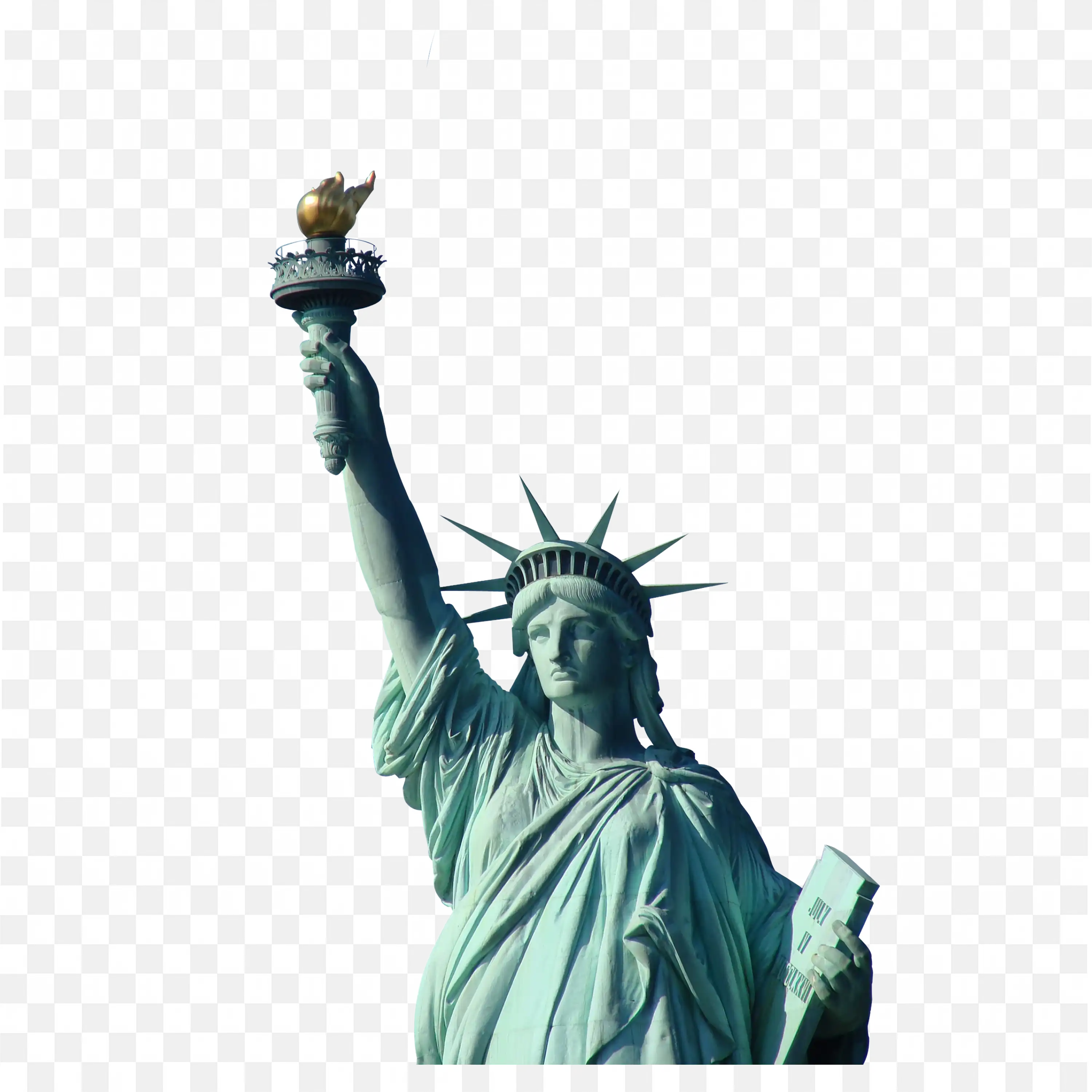 Famous Statue of Liberty Holding Torch In Front PNG Image