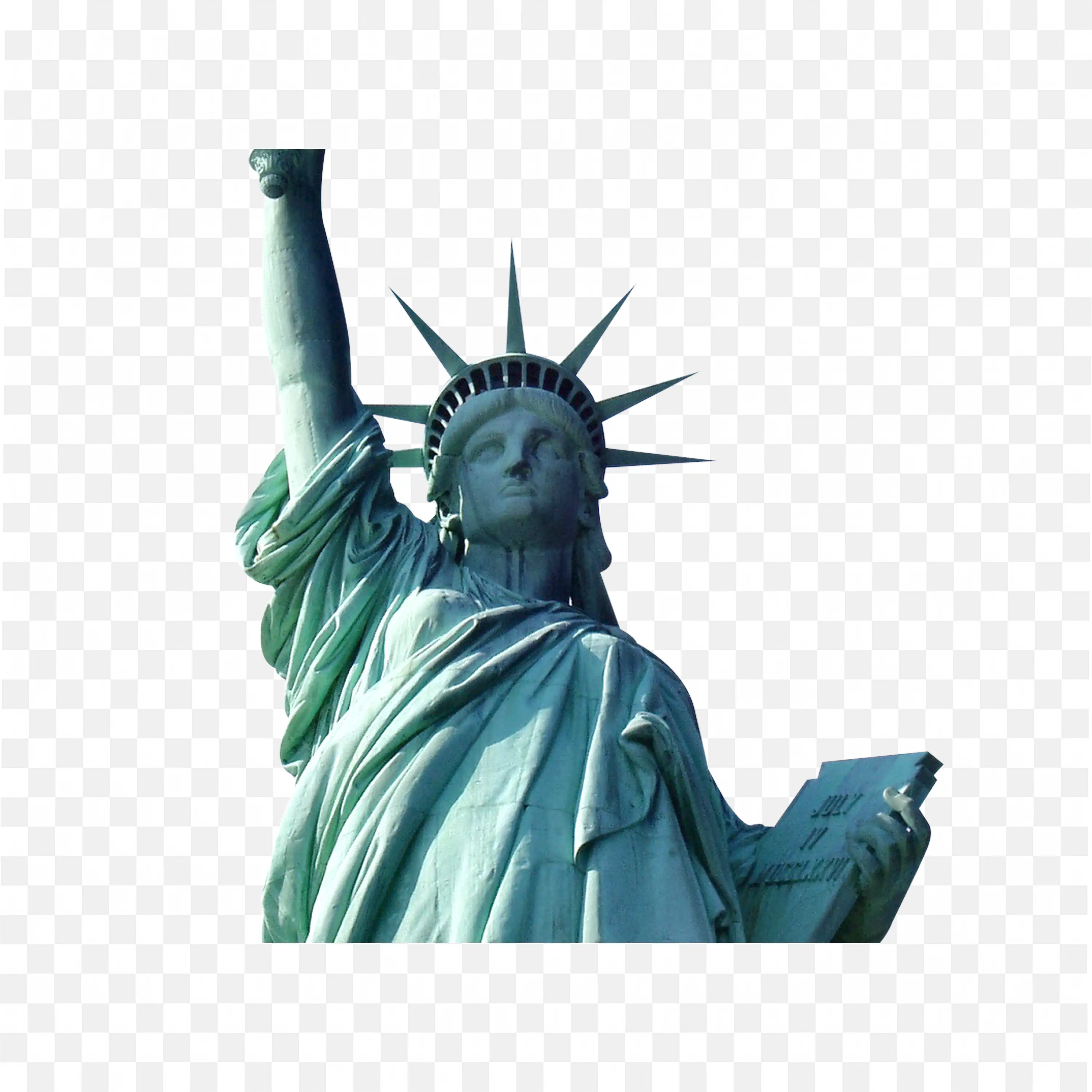 Low Angle View of Statue of Liberty Against the Sky PNG