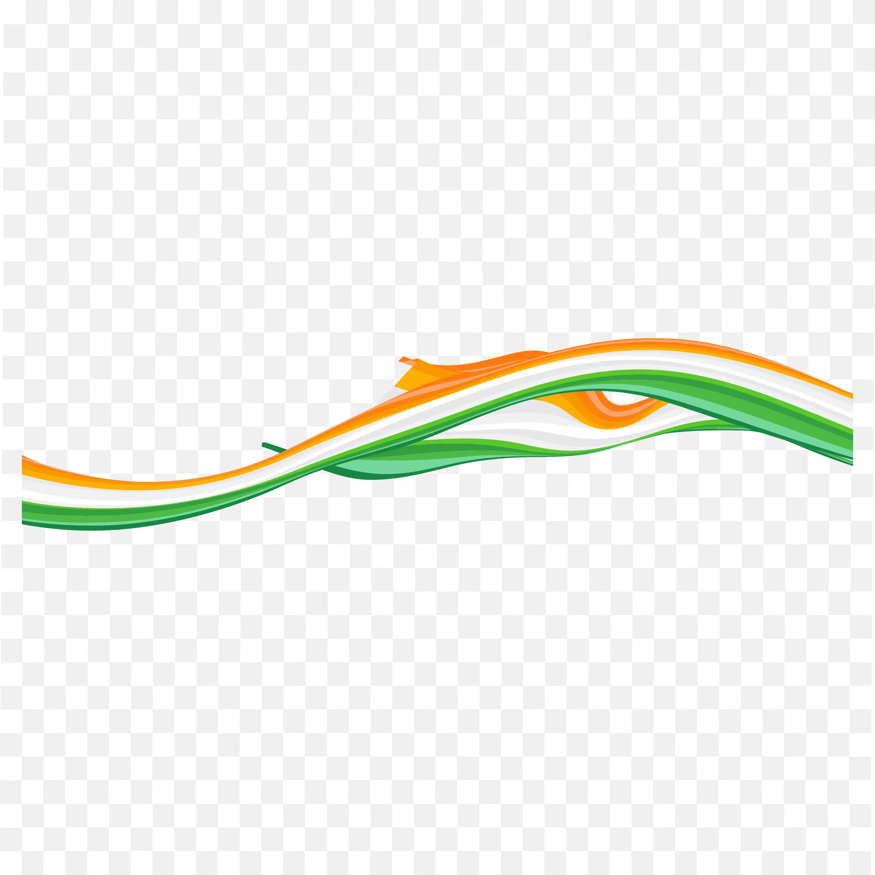 Abstract Wave Lines In Indian Flag Colours Free PNG Download