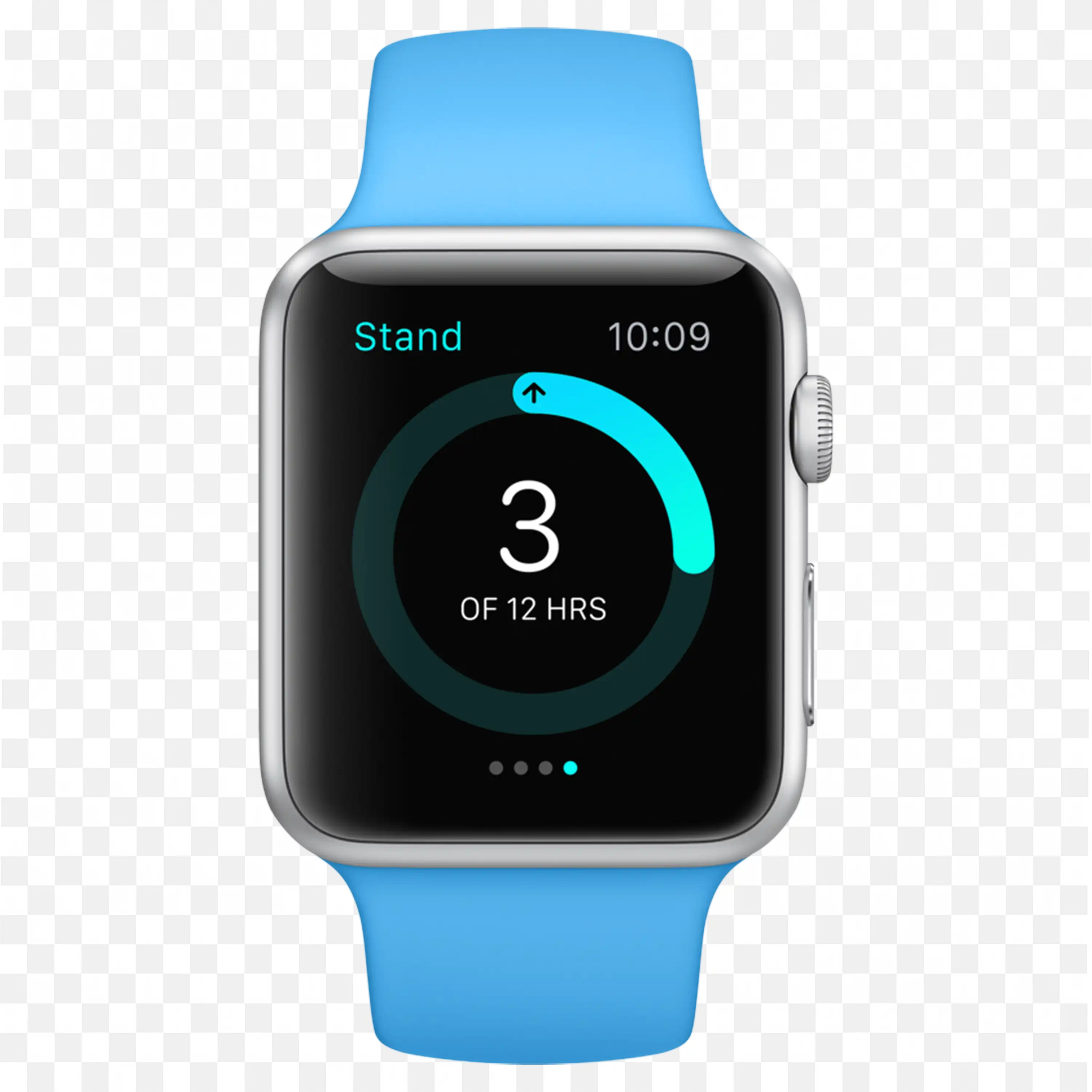 Blue Smartwatch with Fitness Tracking Display Free PNG