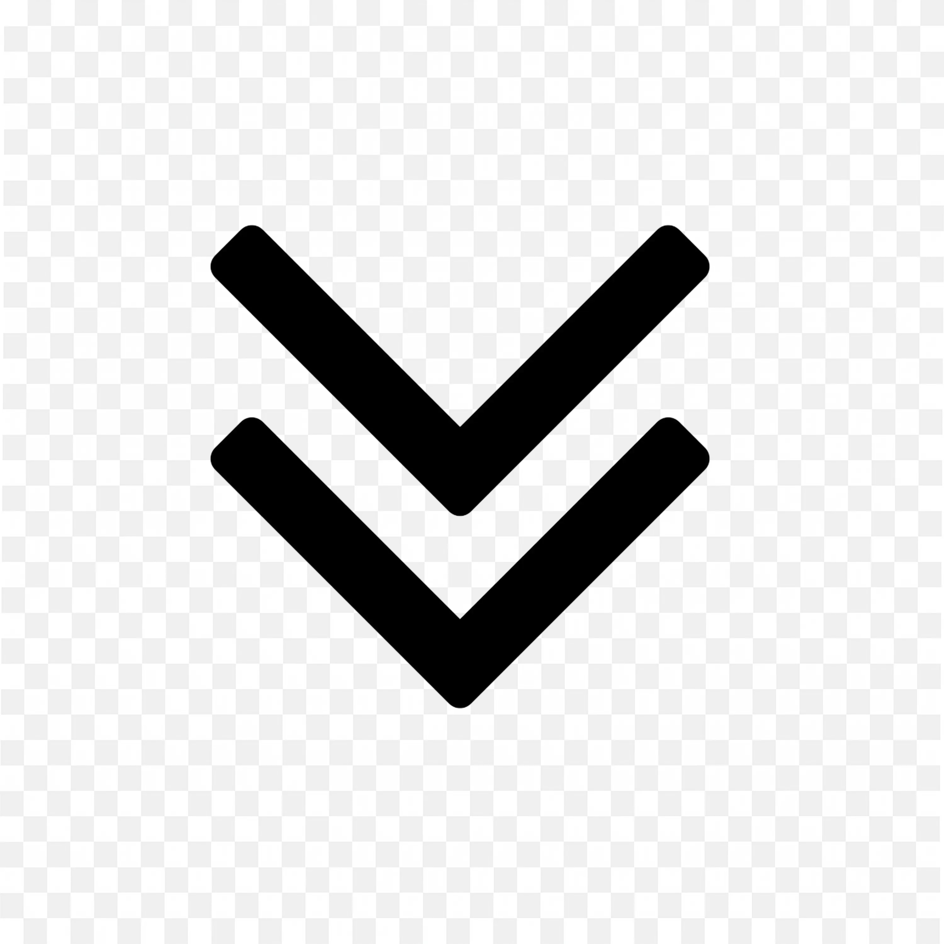 Bold Black Double Downward Arrow Icon Free Image Download