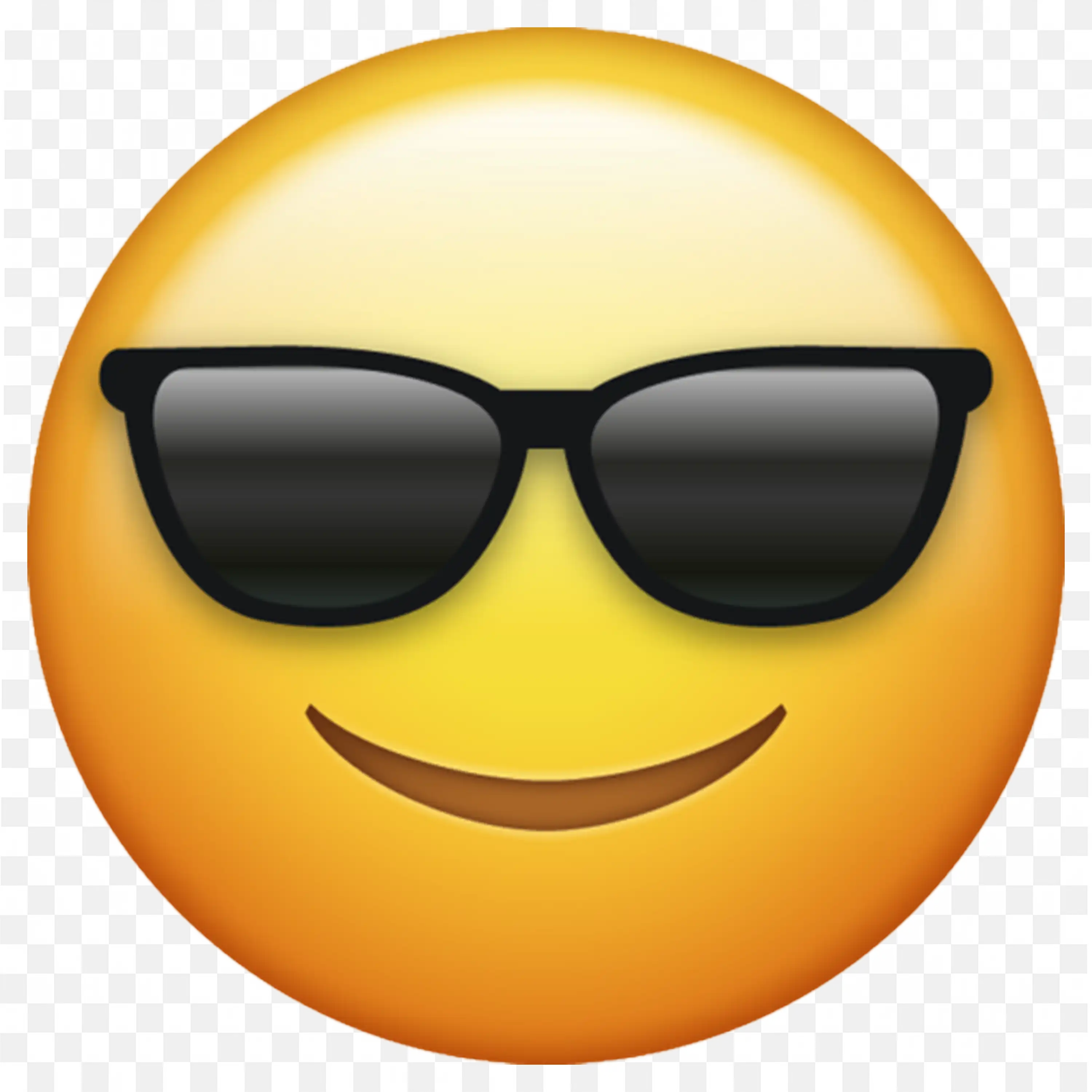 Cool Emoji Wearing Sunglasses and a Confident Smile PNG