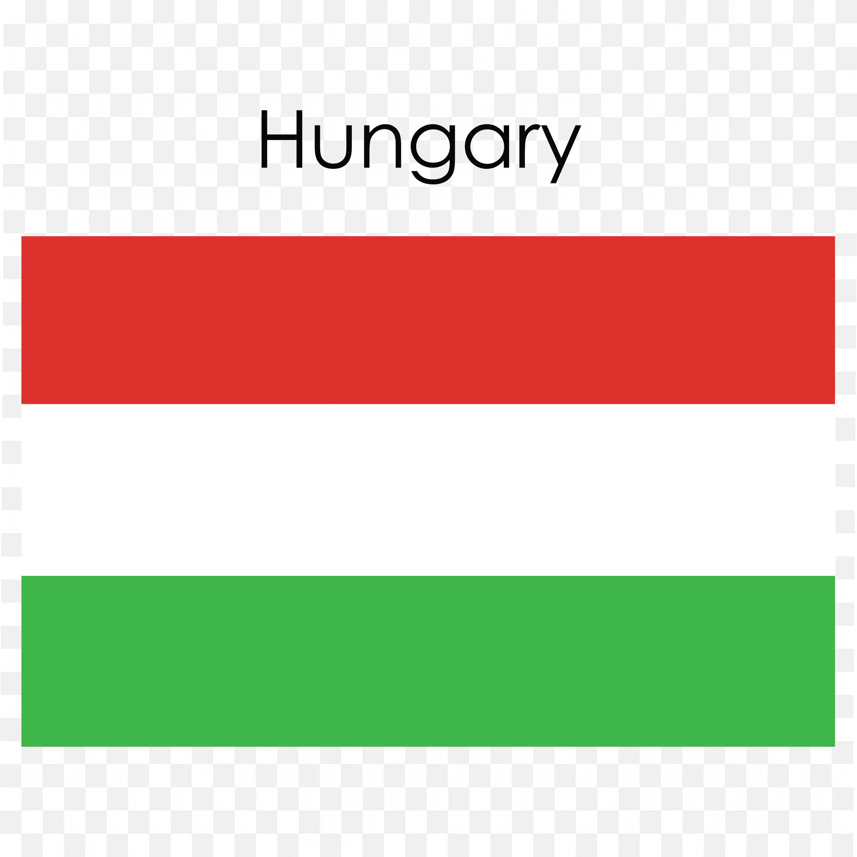 Hungary Flag with Red White and Green Horizontal Tricolour