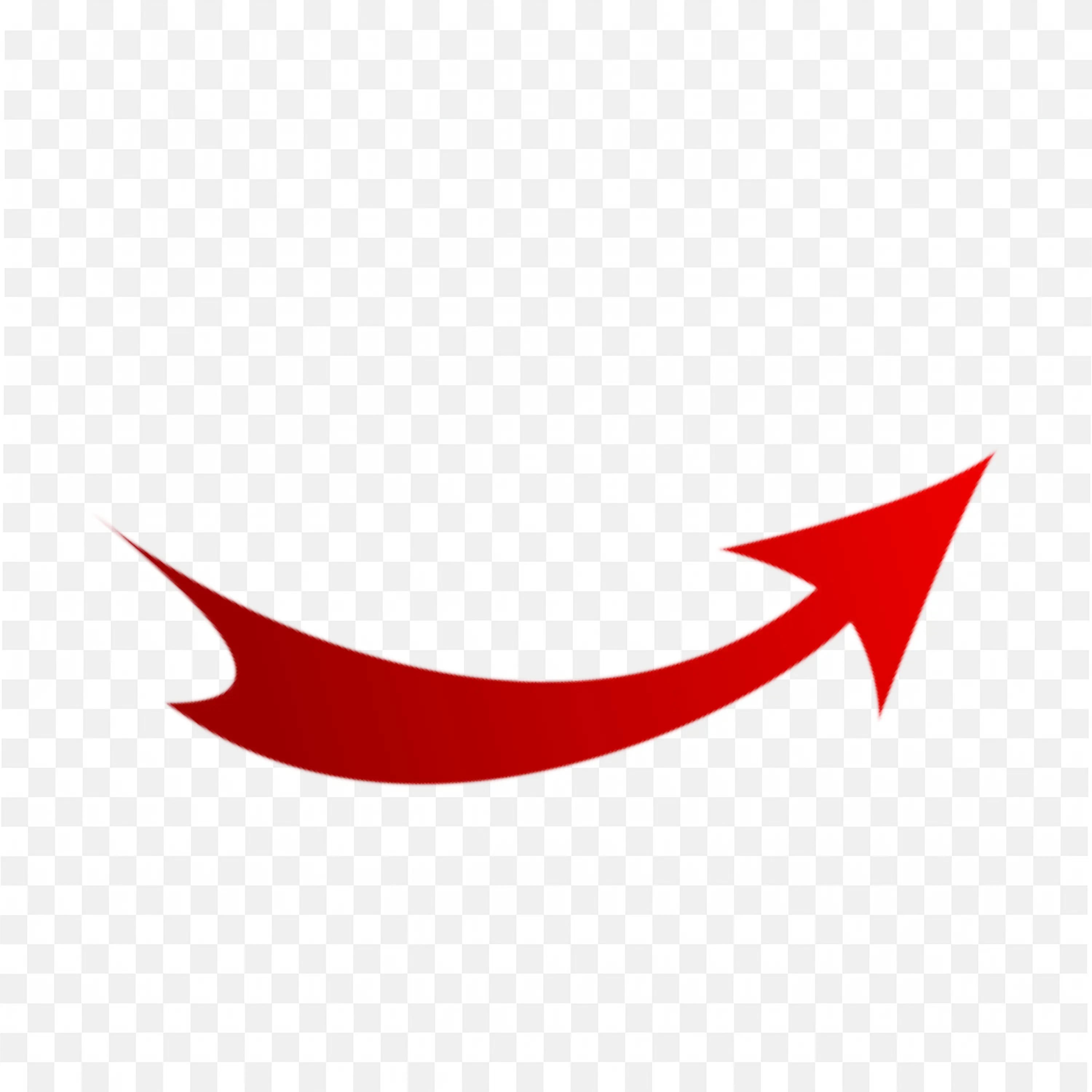Red Smooth Curved Arrow Pointing Upward Free PNG Download