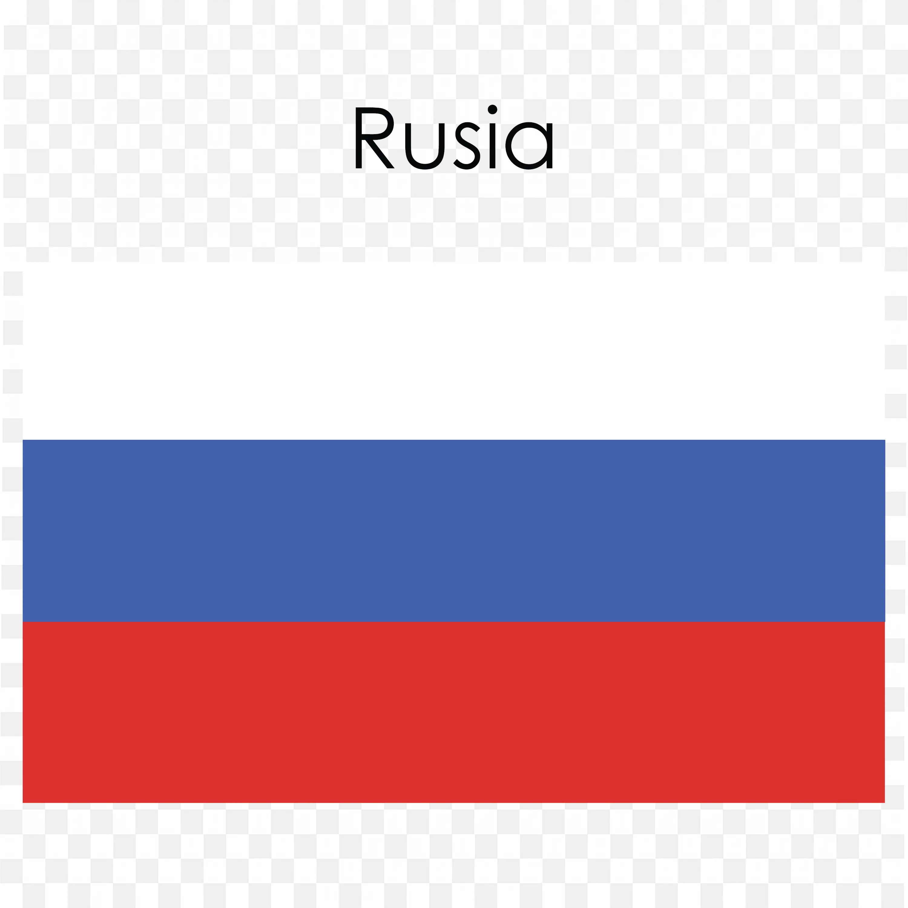 Russia Flag with Horizontal Stripes Of White Blue and Red