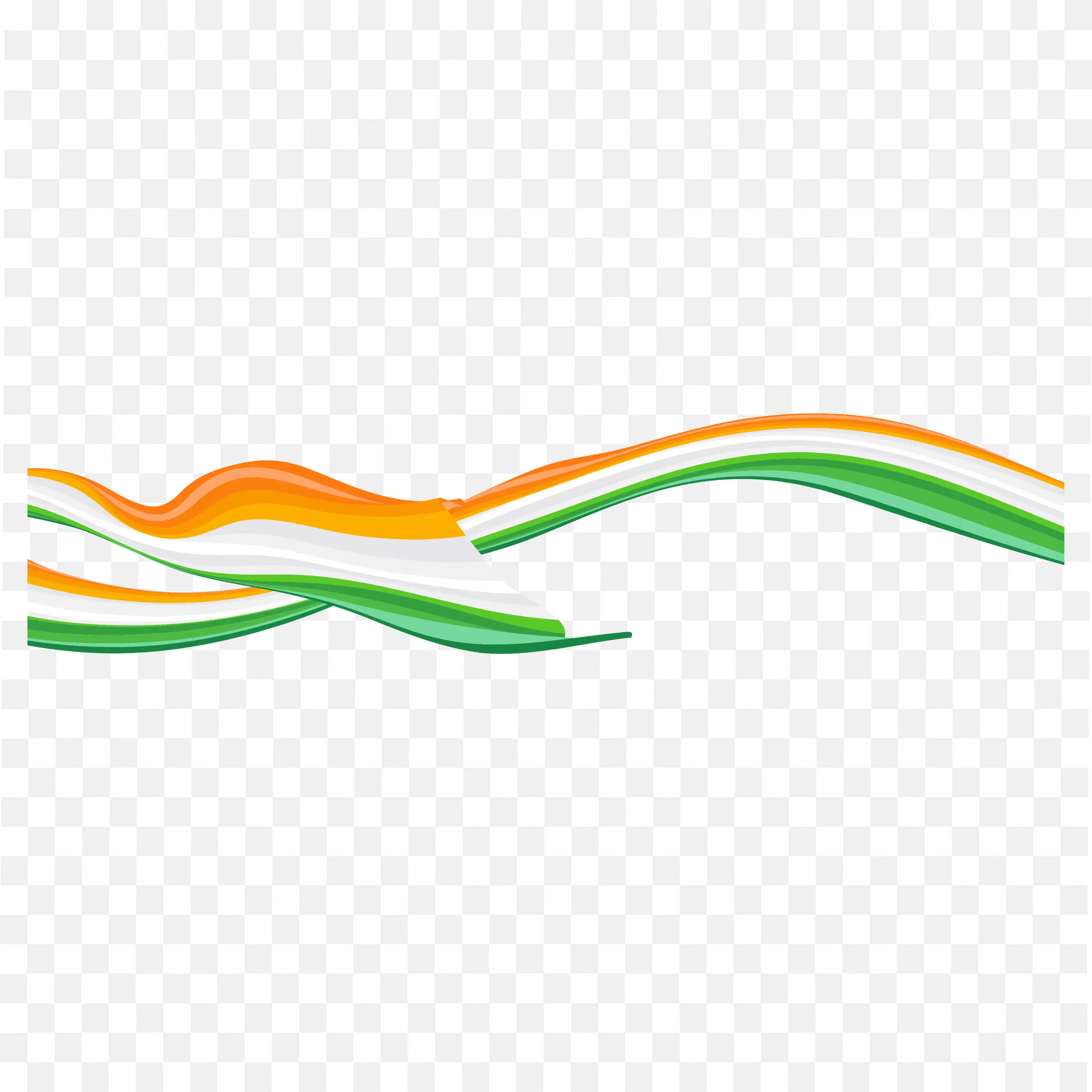 Tricolour Wave Design In Indian Flag with Motion Effect