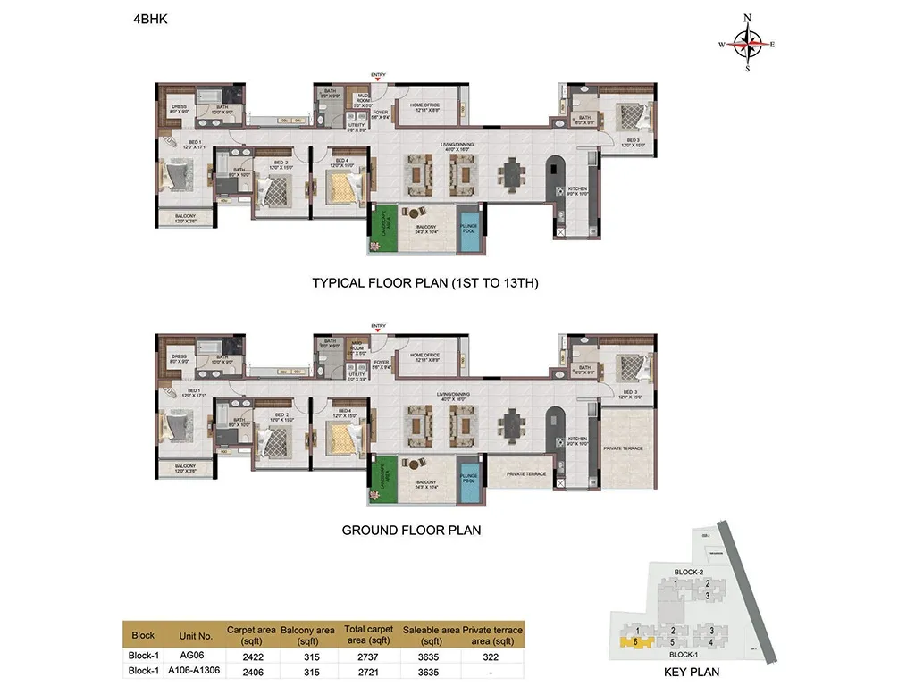 5 BHK + 5 T