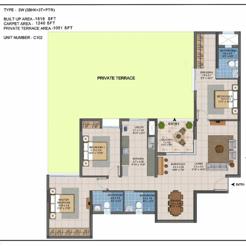 3 BHK Premium
