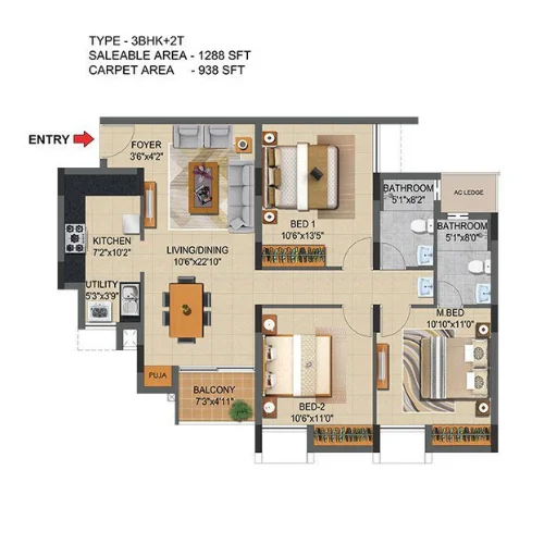 3 BHK Premium