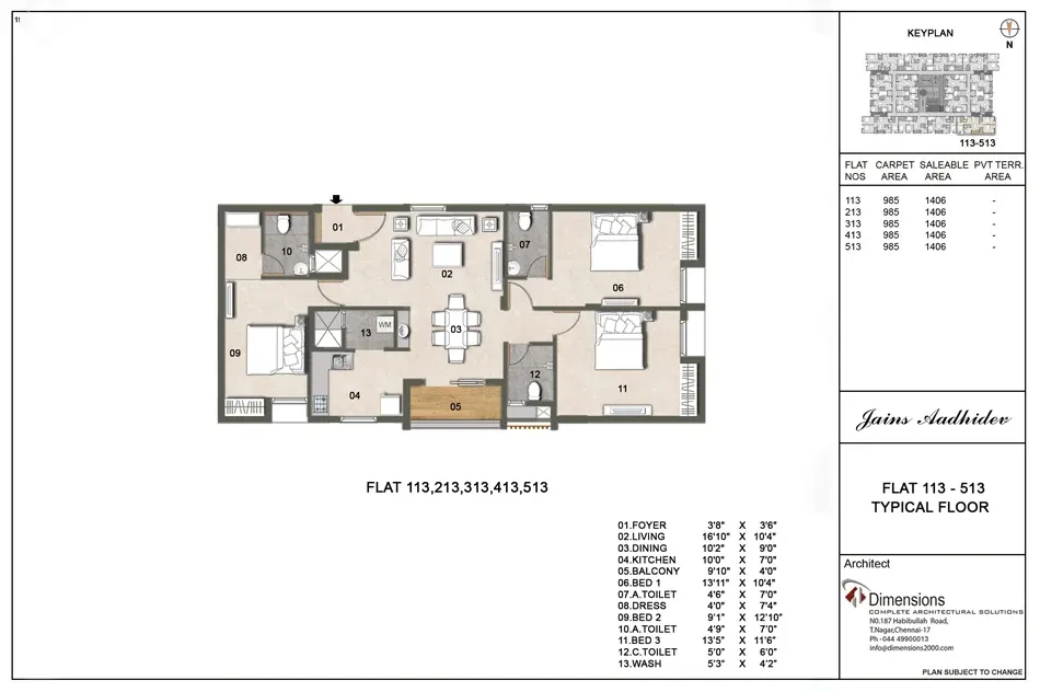 4 BHK + 4 T