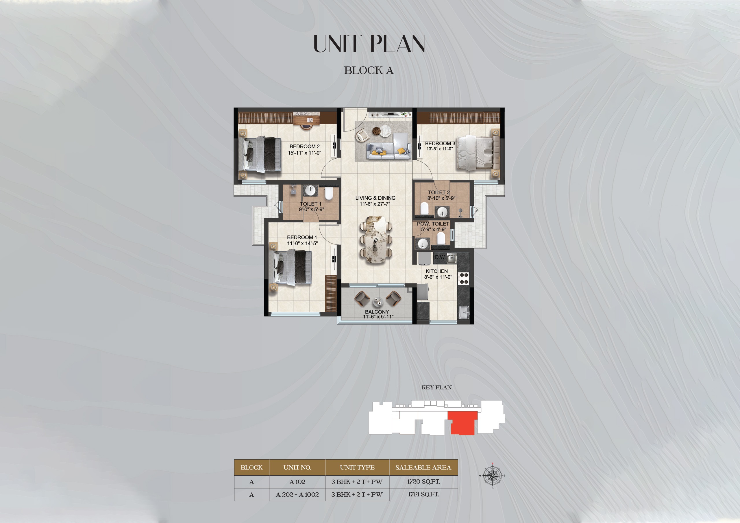 2 BHK + 2 T