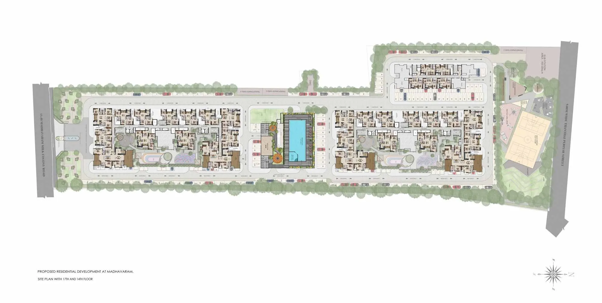 Image of: Radiance Solitaire Premium 3 BHK Apartment with 2 Bathrooms in Madhavaram 6
