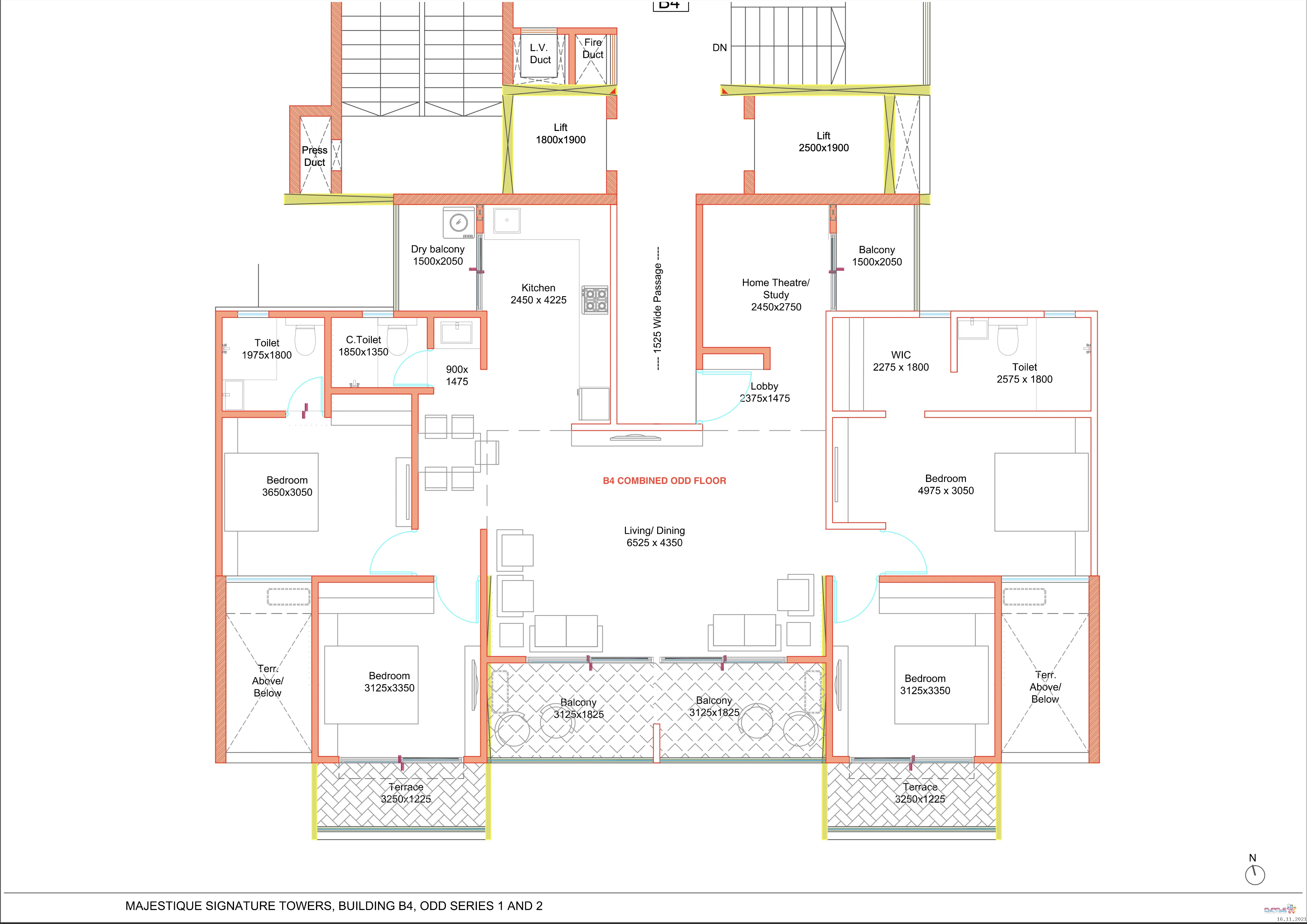 2 BHK + 2 T
