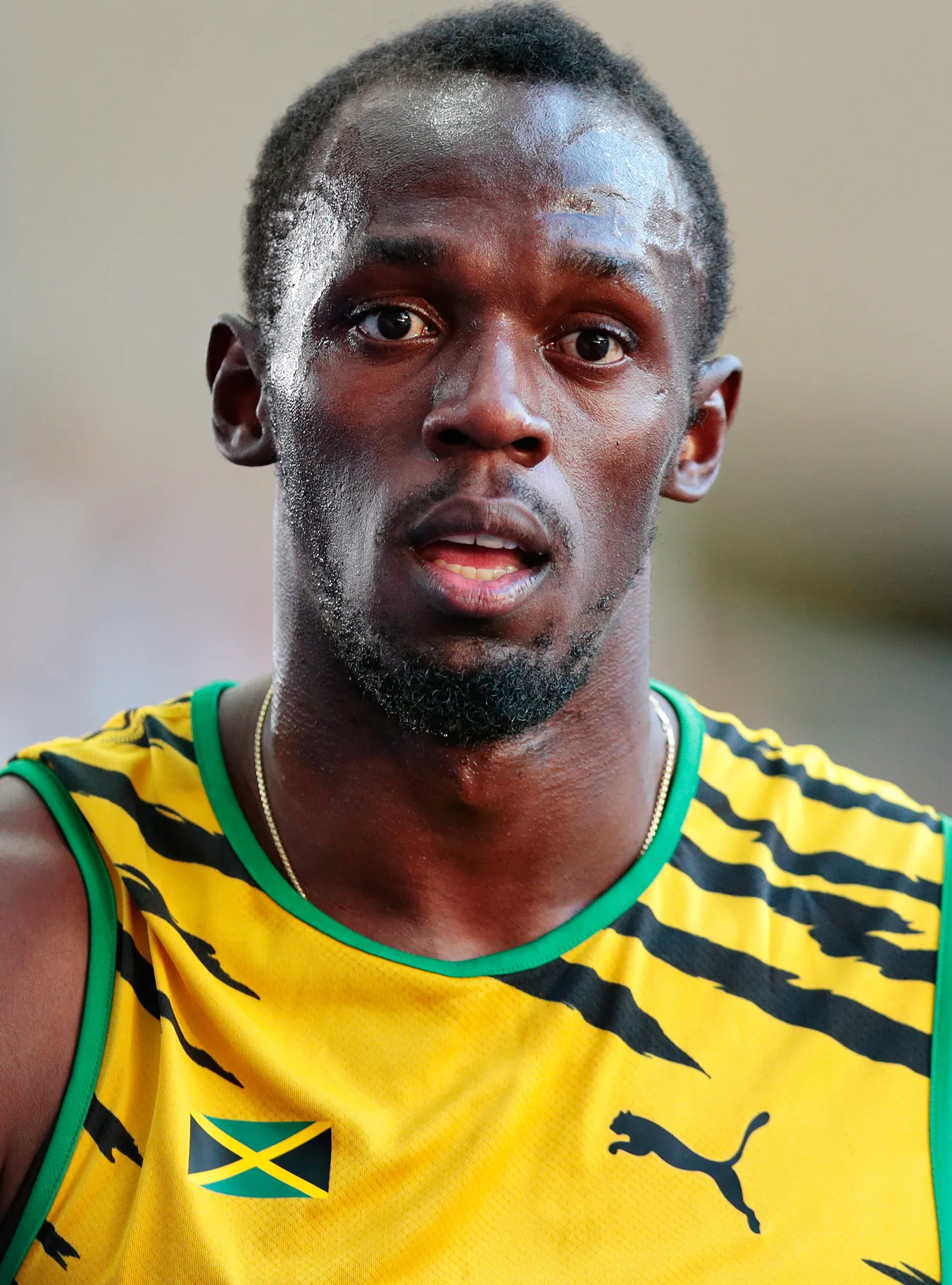 Usain Bolt with Flag