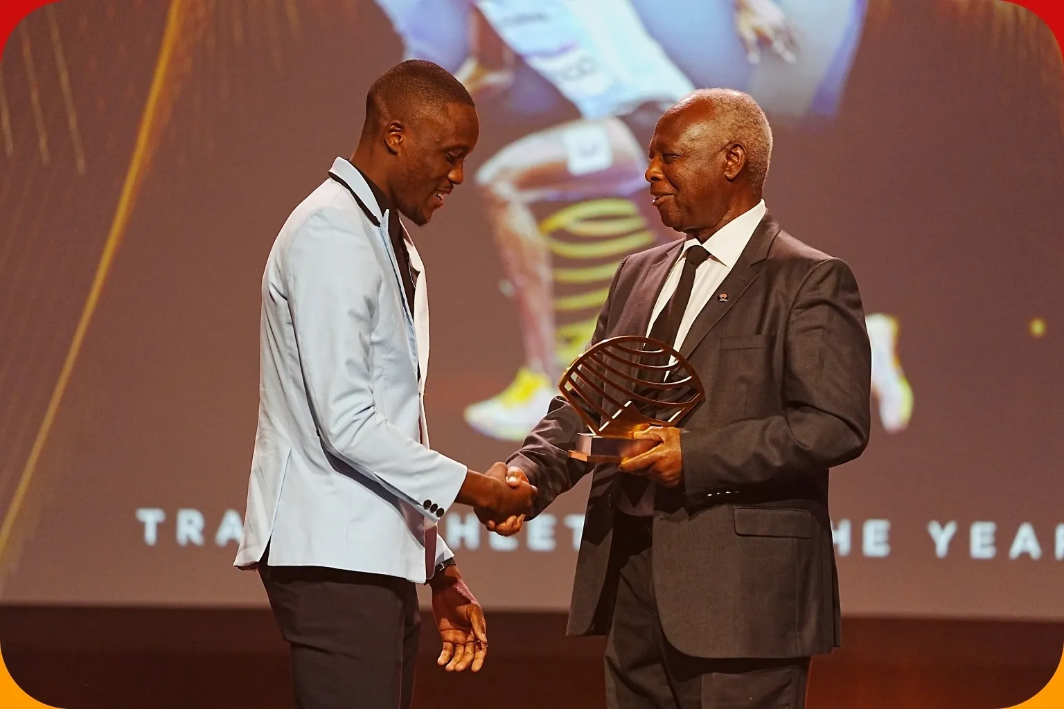Letsile Tebogo honored with award at athletics ceremony