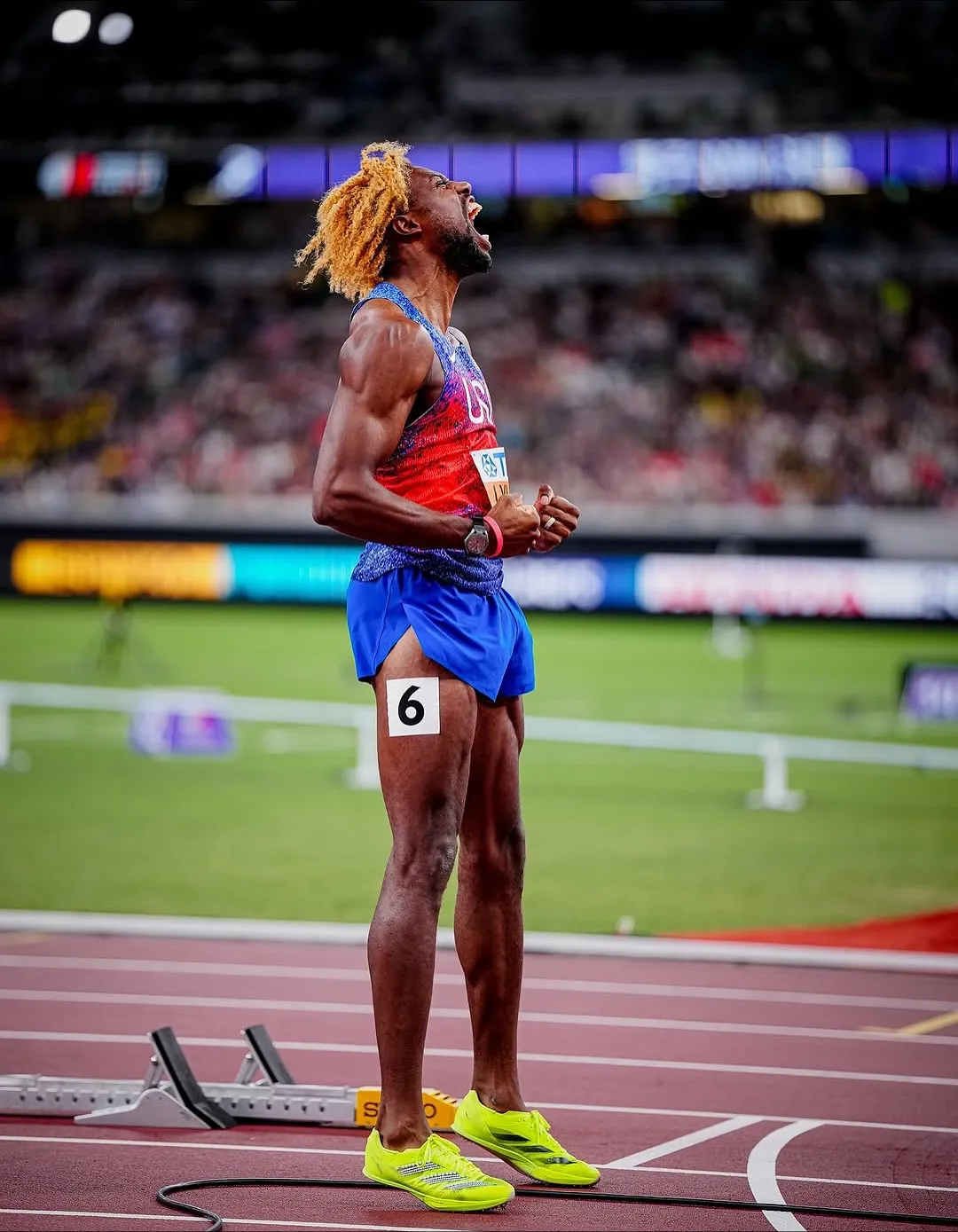 Noah Lyles Stands Tall After Sprint Finish