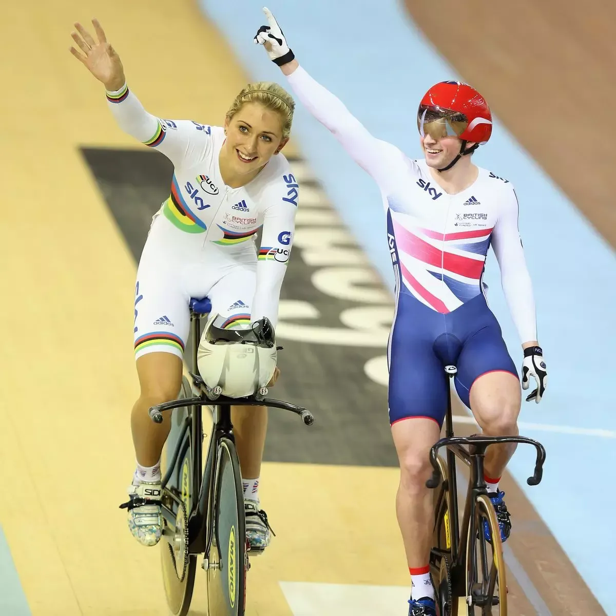 Jason Kenny Competing in Track Cycling Race