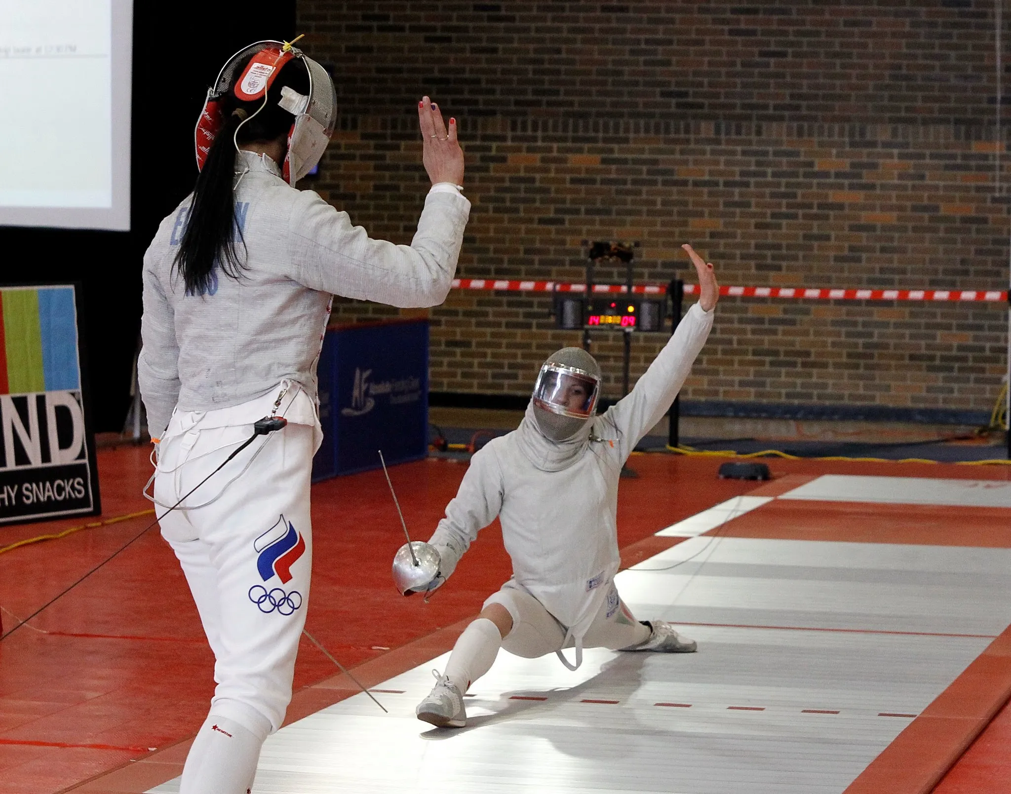 A Close-Quarters Fencing Match with Valentina Vezzali