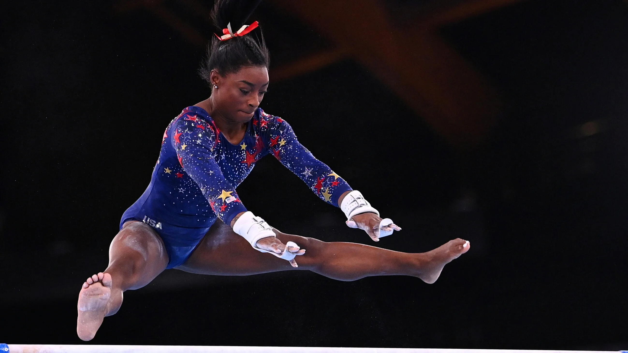 Simone Biles Artistic Gymnastics Pose Wallpaper