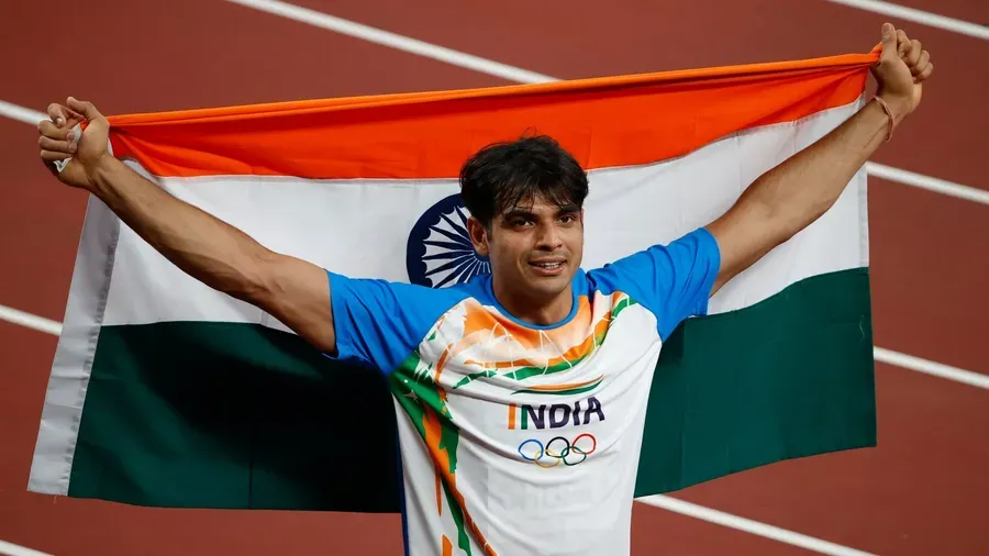 Neeraj Chopra Running with Javelin During Competition