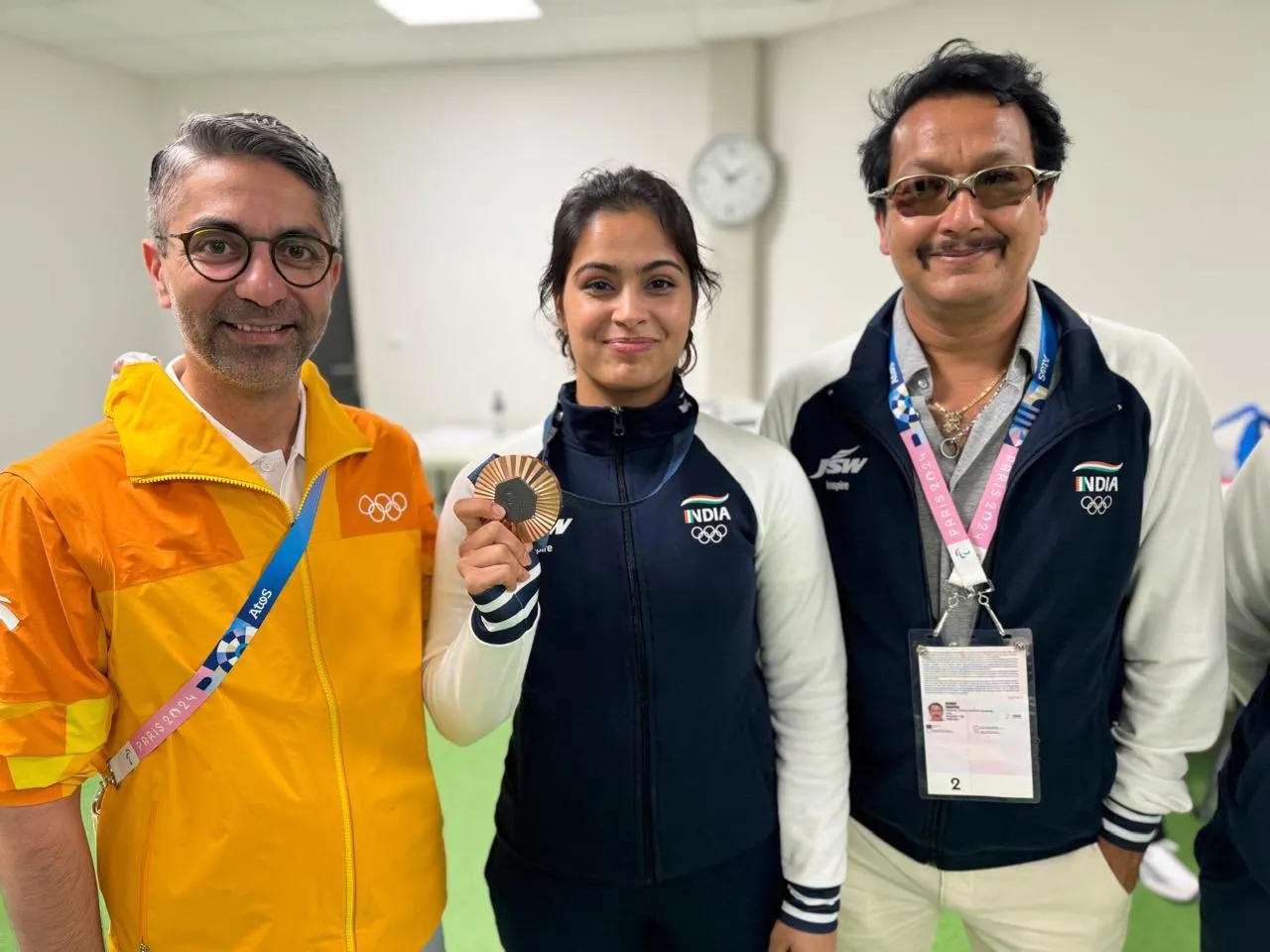Abhinav Bindra with Fellow Athletes and Coaches