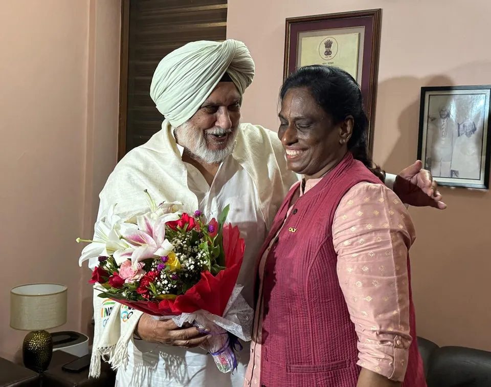 PT Usha Greeted with Flowers During Warm Welcome Visit