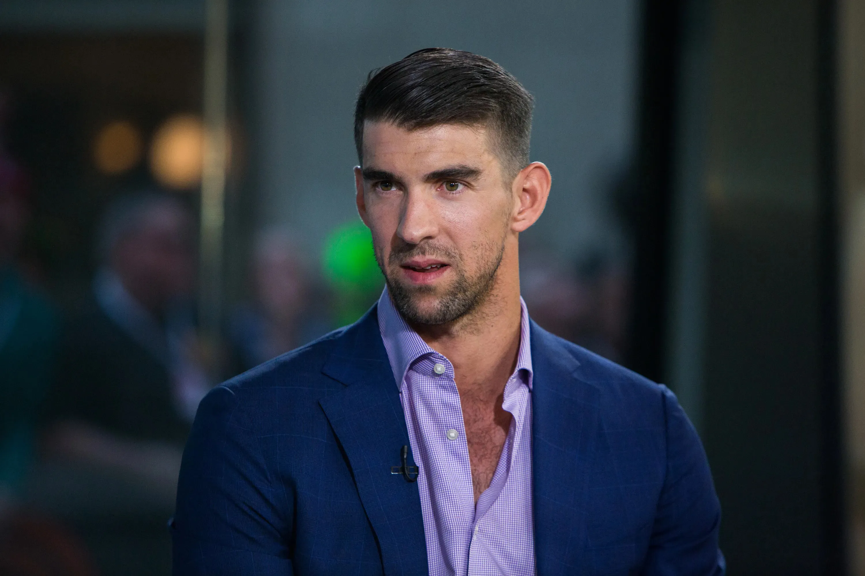 Michael Phelps in Blue Suit Wallpaper