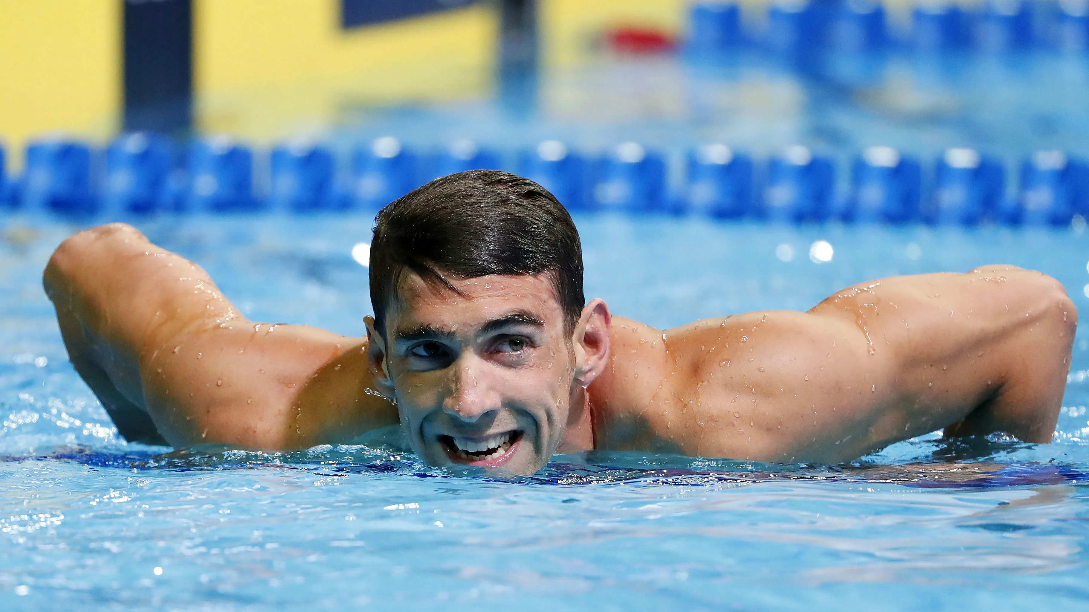 Michael Phelps Swimming Pool Training Wallpaper