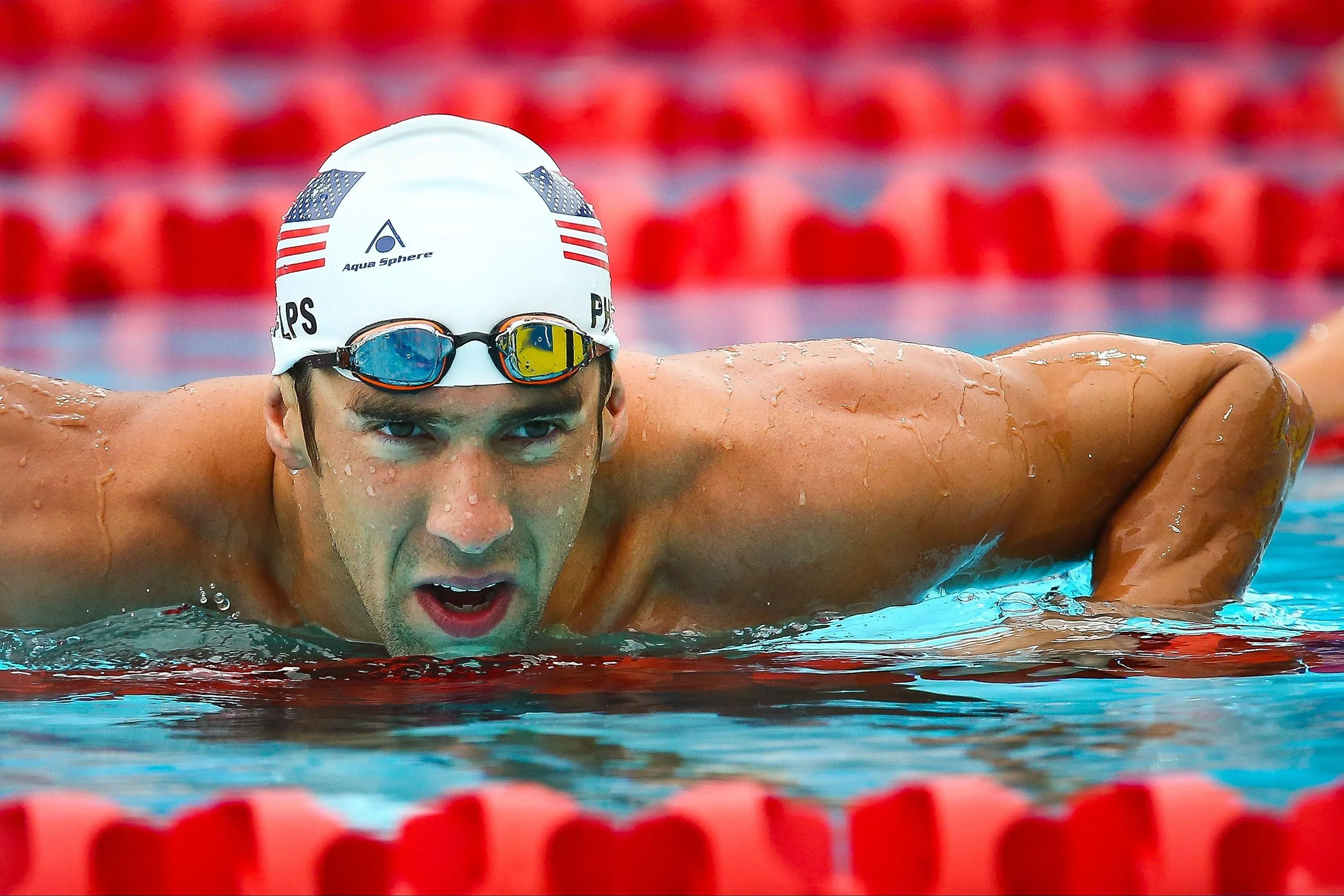 Michael Phelps Ready for Race Wallpaper