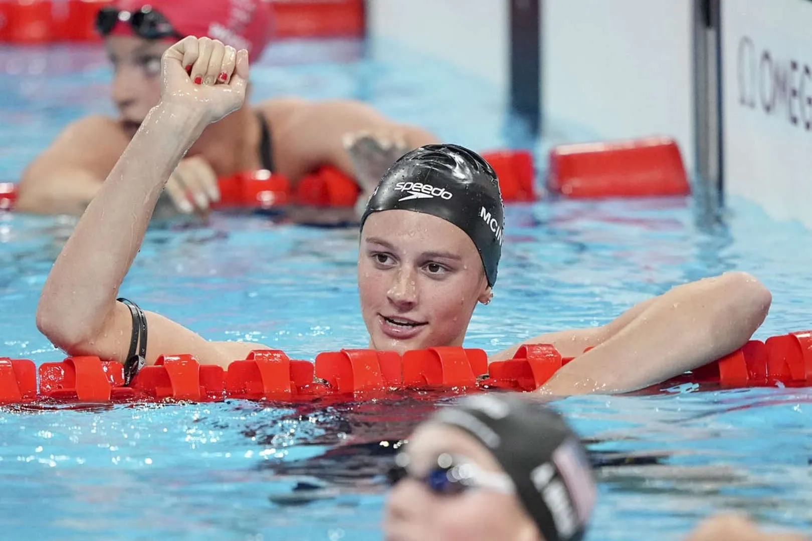 Summer McIntosh Relaxing at Poolside After Competitive Swimming Race