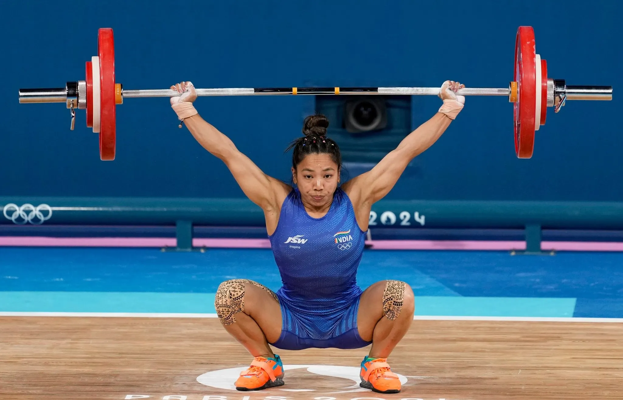 Mirabai Chanu Squat Lift Technique