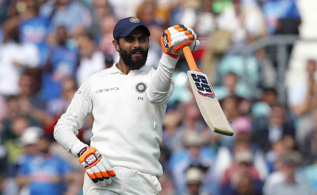 Jadeja in action during a Test match