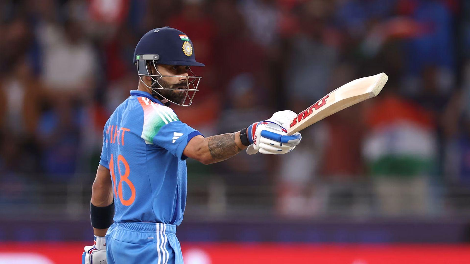 Virat Kohli Raises Bat After Fifty