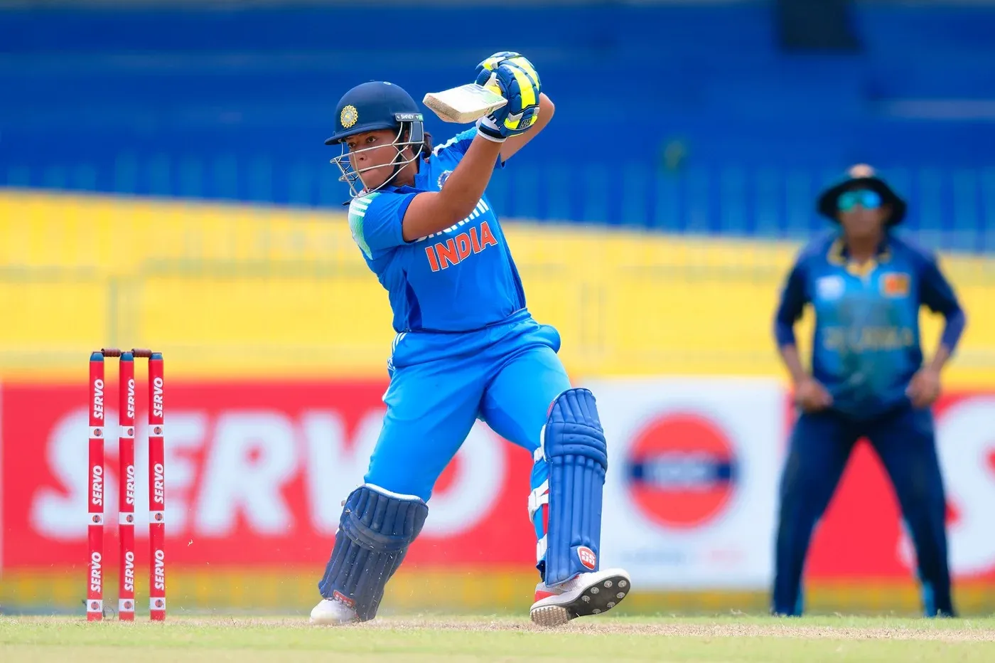 Richa Ghosh Finishes Shot with Perfect Follow Through