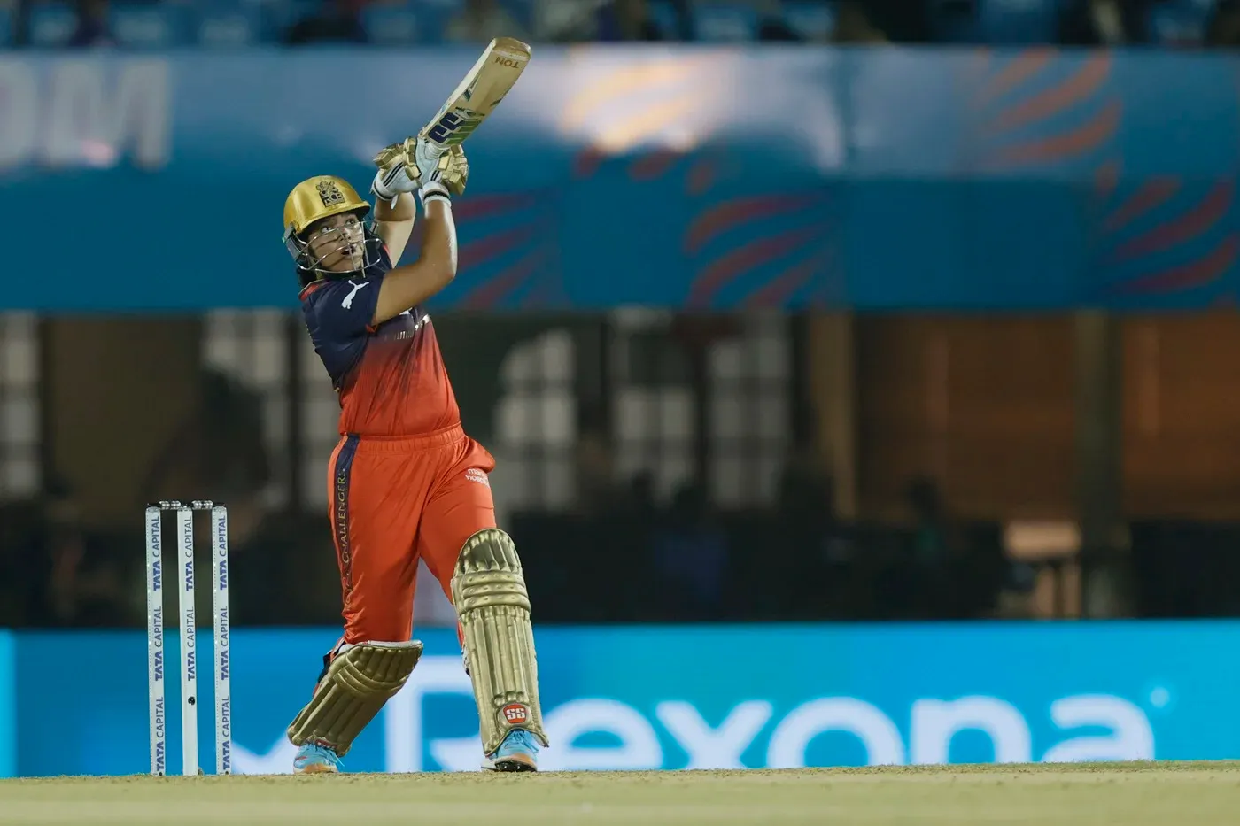 Richa Ghosh Hits Lofted Six Over Long-On Region