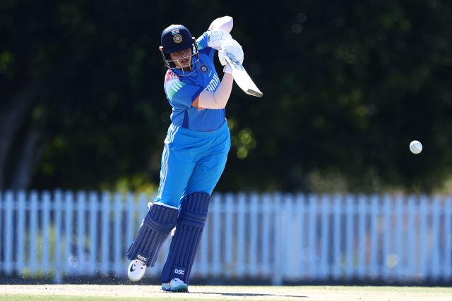 Shafali Verma Hits Lofted Shot Towards Long-Off Boundary
