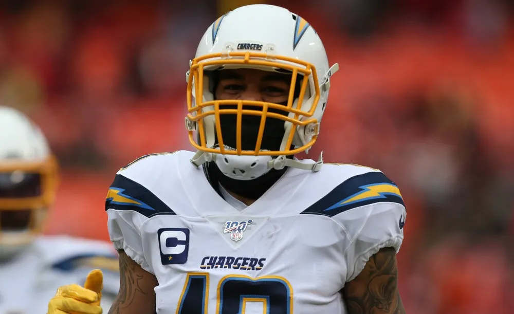 Anthony Spencer in Chargers Helmet