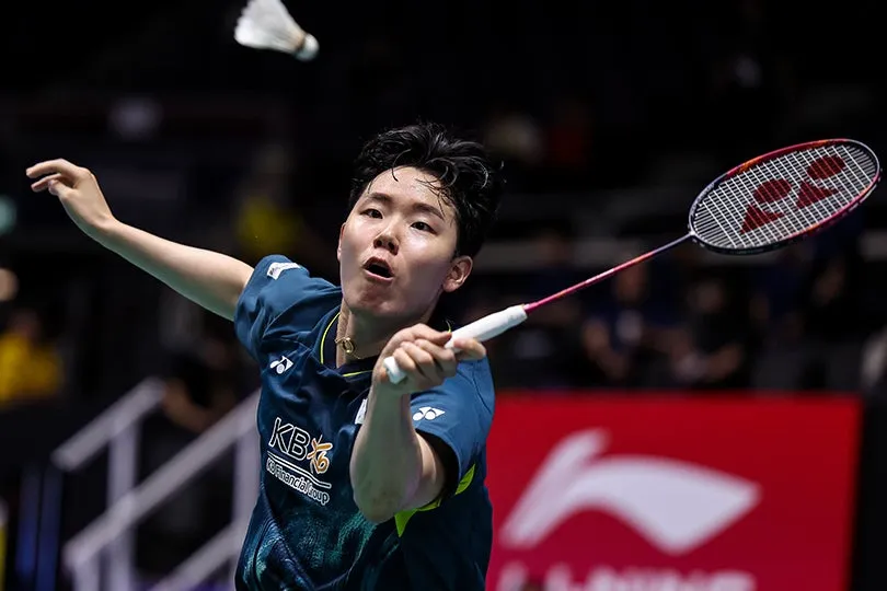 Seo Seung Jae Smashes During Intense Rally