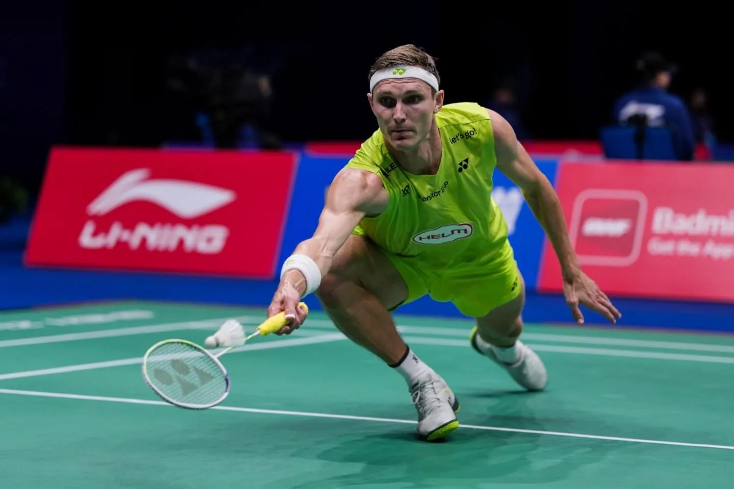 Viktor Axelsen in Action with Fast Court Movement