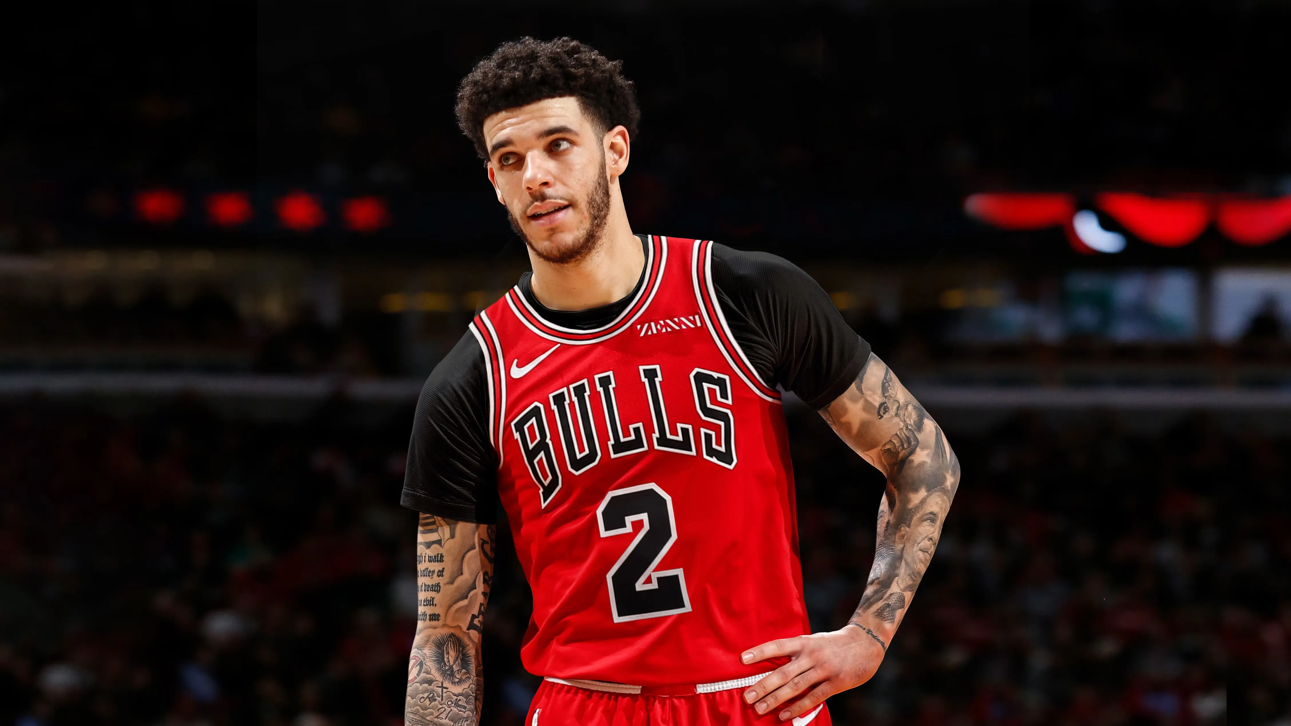Lonzo Ball in Bulls Jersey Pose