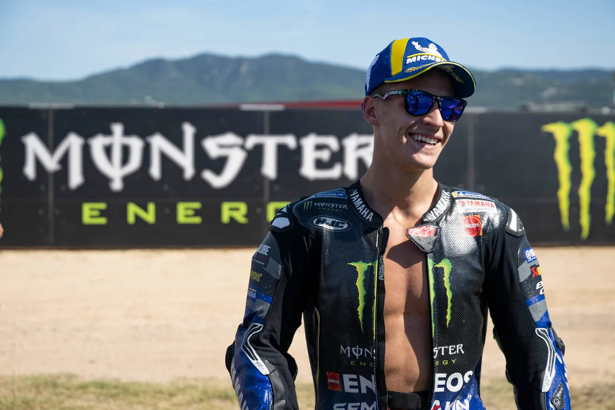 Fabio Quartararo Smiling in Monster Yamaha Racing Gear