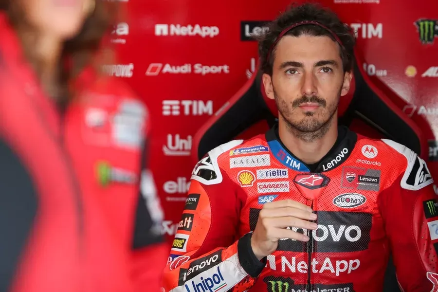 Francesco Bagnaia ready for the race in team gear