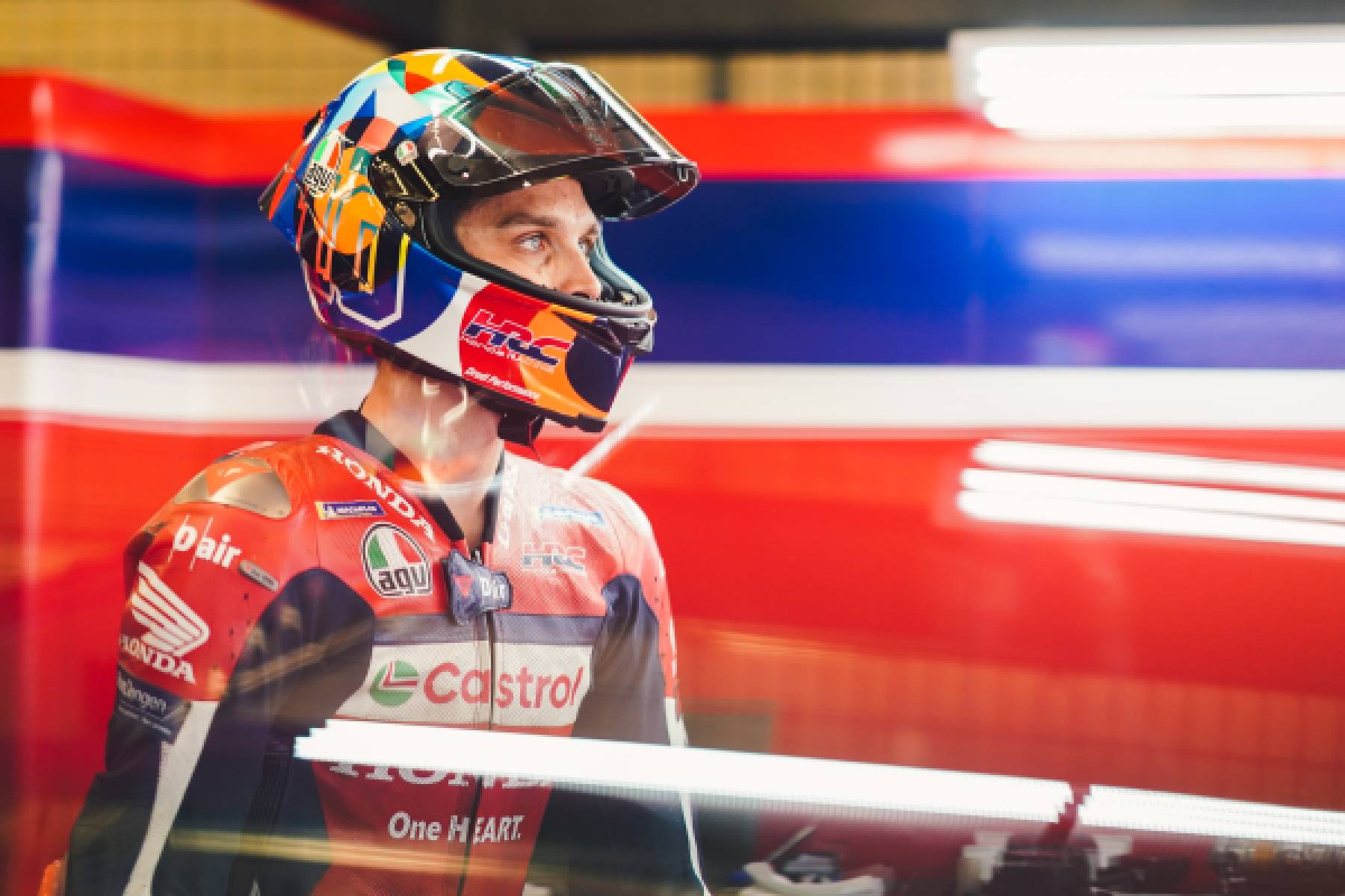Focused Luca Marini Inside MotoGP Garage