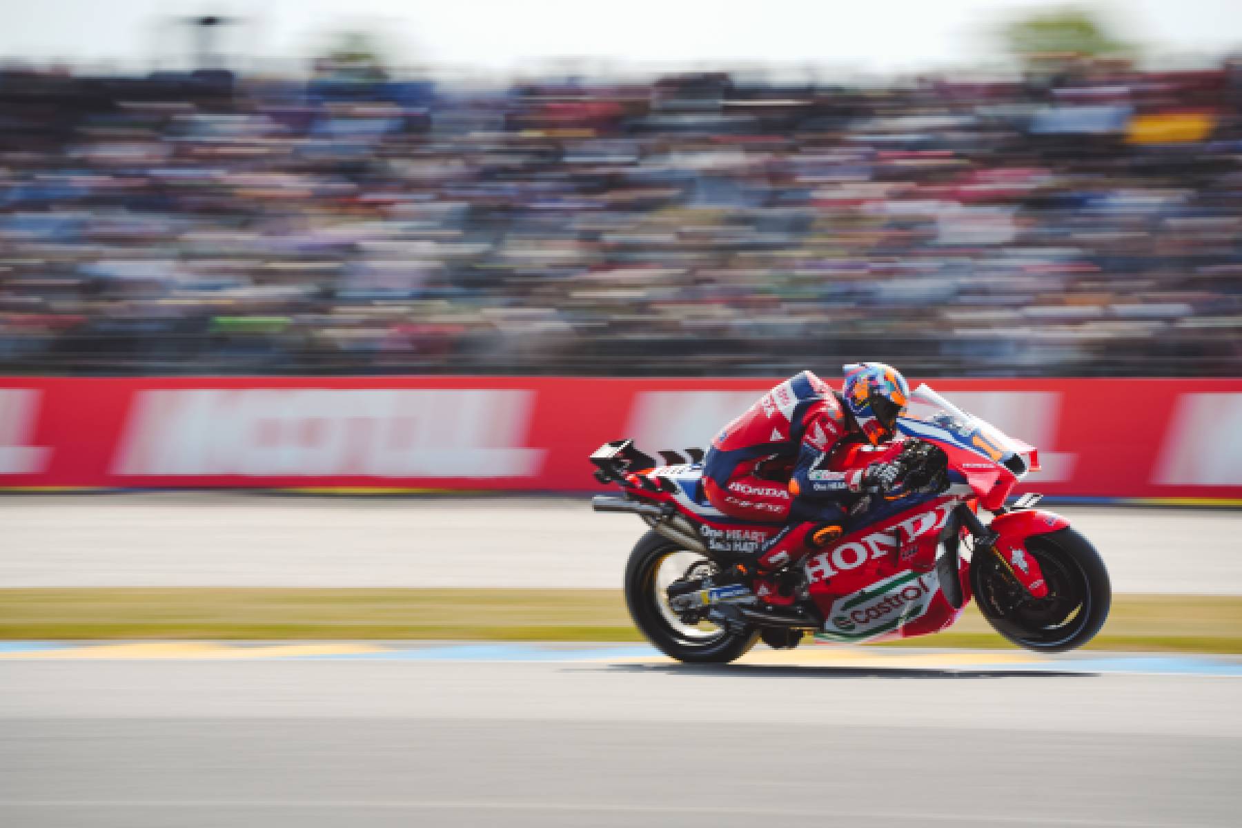 Luca Marini Racing on Honda MotoGP Bike