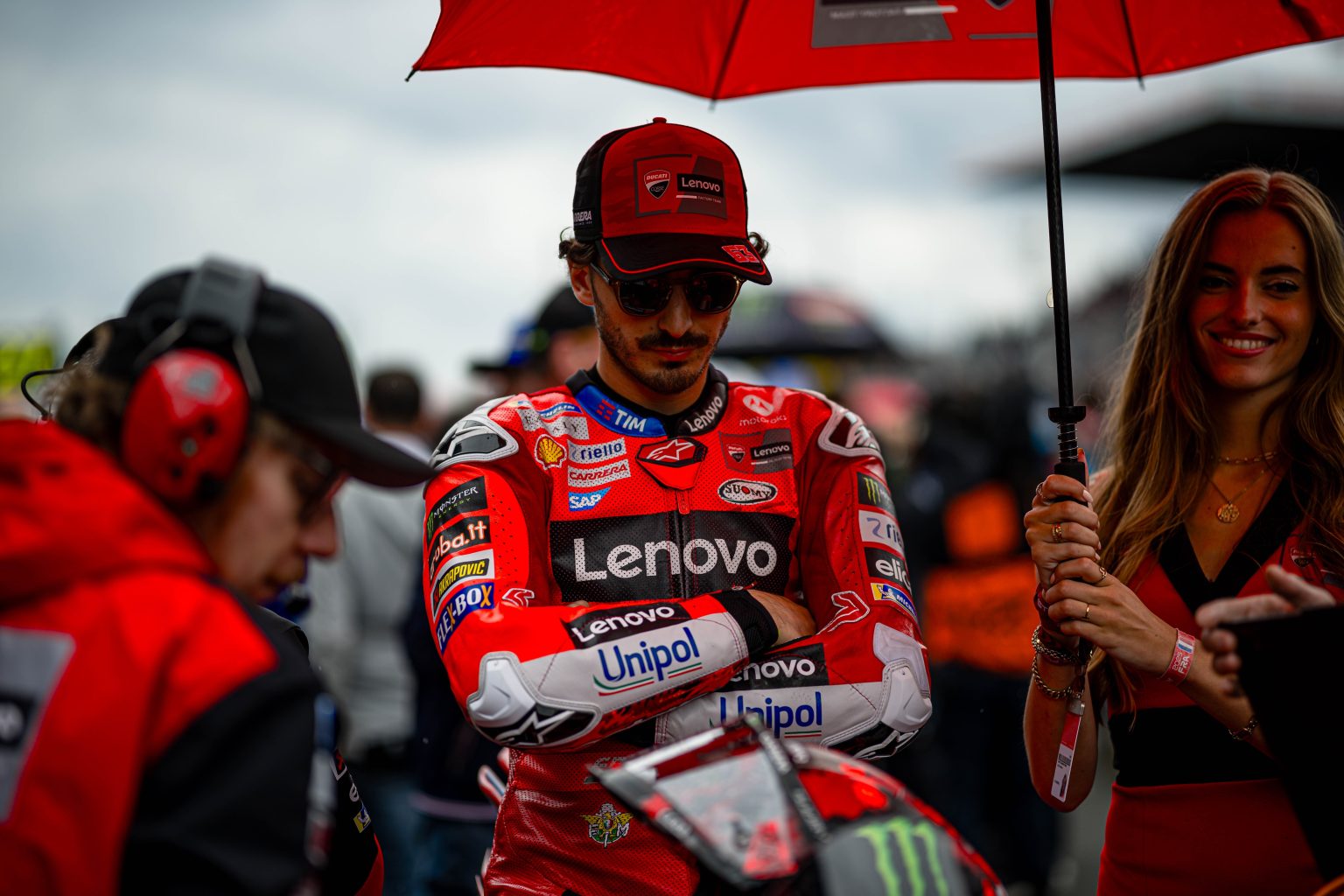 Marc Marquez preparing for the race
