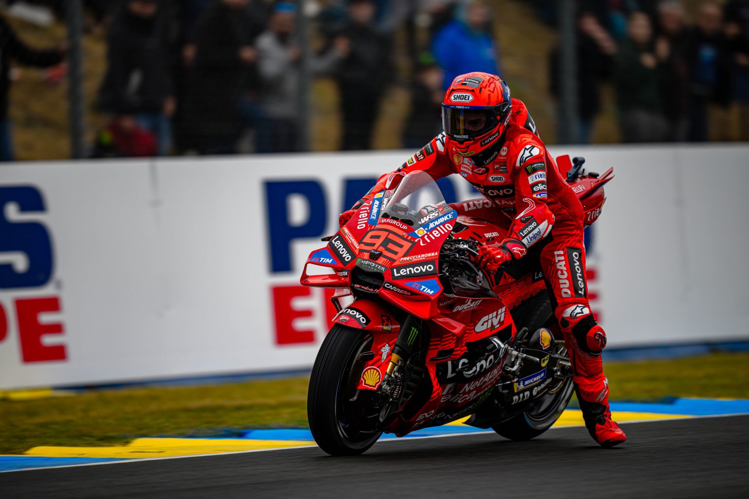 Marc Marquez riding confidently at Le Mans