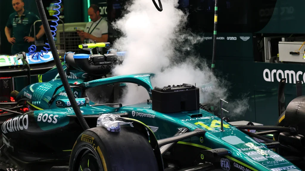 Fernando Alonso Pit Stop Action